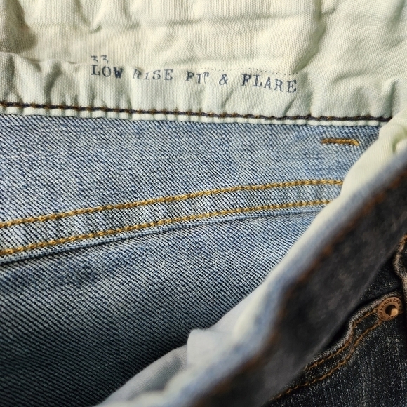 Lands End Womens Low Rise Fit & Flare Dark Wash Jeans-Size 33 - Picture 8 of 12
